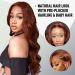 Facmood Reddish Brown Body Wave Lace Front Human Hair Wig - 24 inch Red Auburn Brown 180 Density HD Lace Glueless Wig for Black Women - Buy Online on GoSupps.com