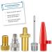 HiLo sports set of 5 bicycle valve adapters - for DV SV AV valves air mattresses and balls