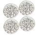 Arabic Calligraphy Kul Aam Wa Antum Bi Khair - Silver Mirror Acrylic Cake Charm Topper Cake Disc Acrylic Eid Celebration Cupcake Topper Happy Eid Cake Topper Gift For Eid Approx 50mm 5cm 2inch