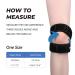 Patella Knee Brace for Pain Relief | Adjustable Compression Support Strap for Meniscus Tear Arthritis & Tendonitis - Unisex Black One Size - Buy Online on GoSupps.com