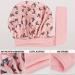 Arqumi Satin Sleeping Bonnet - Large Adjustable Pink Satin Sleep Cap with Butterfly Pattern - Buy Online on GoSupps.com