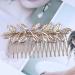 Yheakne Boho Leaf Hair Comb Gold Wedding Headpieces Bride Side Comb Metal Branch Hair Piece Wedding Hair Accessories for Bride and and Bridesmaids - Buy Online on GoSupps.com