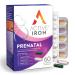 Active Iron Prenatal Iron Supplement + Prenatal Vitamins for Women 30 Non-Constipating Capsules + 30 Time-Release Multivitamins Pregnancy Breastfeeding & Postpartum Essentials