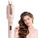 iFCOW Rotating Curling Iron Automatic Hair Curler Fast Heating Automatic Curling Iron with 4 Adjustable Temps for Hair Styling Pink