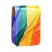 Lipstick Case Leather Lip Gloss Lipstick Organizer with Mirror Mini Lipstick Holder Bag Bright Colorful Love Is Love I238i9ovrq