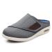Extra Wide Diabetic Shoes Adjustable Breathable Light Antiskid Edema of Fasciitis Bunions Arthritis Swollen Feet Walking Shoes (Color : Gris Size : 12)