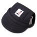 PetPhindU Dog Sun Hat Baseball Cap Peaked Cap Letter Print Shading Hat Accessory for Pet Dog S black 2
