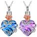 Canghai Rousa Heart Cremation Urn Necklace for Ashes Stainless Steel Keepsake Pendant Necklace Ashes Holder Memorial Jewelry for Mum Dad Women Men Dog Pet Blue 2 - Buy Online on GoSupps.com