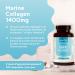 Marine Collagen 1400mg | with Hyaluronic Acid Vitamin C E Zinc Copper & Biotin (B7) | 120 Tablets | Hydrolyzed Collagen (Type 1) for Joints Skin Hair & Nails | Alpha Foods - Buy Online on GoSupps.com