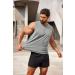 COOFANDY Men's UPF 50+ Quick Dry Workout Tank Top - Medium Black/White/Grey - Buy Online on GoSupps.com