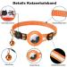 Mouyou Airtag Cat Neck Band - Soft Nylon Reflective Collar with Bell & Safety Clasp Adjustable 22-34cm Orange - Track Your Cat with Airtag Holder - Buy Online on GoSupps.com