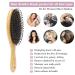 Boar Bristle Hair Brush Comb Set for Curly Thick Hair - Bamboo Paddle Detangler for Women, Men, Kids - Natural Wood Color - Buy Online on GoSupps.com
