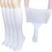 Extra Wide Socks for Lymphedema Swollen Feet Leg, Bariatric Socks, Medical Cast Sock, Diabetic Non Binding Socks – Neuropathy Swelling Feet Socks for Women Men(2 Pairs(White))