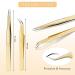 6-Piece Gold Eyelash Extension Tweezers Set - Straight and Curved Stainless Steel Nippers for False Lash Application - Volume Lash Tools - Buy Online on GoSupps.com