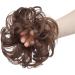 Natural Brown Curly Messy Bun Updo Scrunchie Hairpiece | Hair Extensions Chignons Wig - Buy Online on GoSupps.com