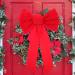 Vorcool Christmas Red Velvet Bow Decor - 4 Piece Bowknot Ornaments for Holiday Parties (25cm x 40cm) - Buy Online on GoSupps.com