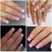 Buy French Tip Press On Nails - Pink Coffin Short Stick On Nails | Y2K Design Full Cover Soft Gel Tips - 12 Sizes Available - Buy Online on GoSupps.com