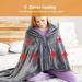 Kuuleeyn USB Heated Electric Shoulder Blanket & Warm Scarf - Lightweight Coral Fleece for Winter - Light Gray - Buy Online on GoSupps.com