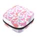 Guantierendiy Pink Butterfly Print Sanitary Napkin Storage Bag Large Capacity Menstrual Cup Pouch Girls Travel Portable Small Makeup Sanitary Pads Organizer Color 11
