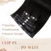 Vivien Real Hair Extensions - Natural Black Clip-in Remy PU Extensions - 22 Inch 7pcs/140g #1B - Luxurious Volume & Quality - Buy Online on GoSupps.com