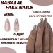 Buy BABALAL Almond Press on Nails - Medium Fake Nails with Silver Swirl & Rhinestone Design | Stiletto Acrylic Nails FNf401 for International Shipping - Buy Online on GoSupps.com