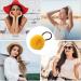 Geteawily Hairband for Girls Women's Pompom Colorful Hair Ties - Fashionable Hair Ring Ties for Women And Girls Versatile Ponytail Holders for Dating Parties turmeric - Buy Online on GoSupps.com