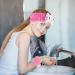 Cute Cartoon Spa Headband and Wristbands Set for Girls and Women - Pink Makeup Headband Set for Bath, Shower, and Beauty - Buy Online on GoSupps.com
