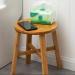 Bamboo Step Stool Shoe-Changing Round Foot Stool Multi-Functional Wooden Stool Dibiao for Shower Leg Shaving Foot Rest Small - Buy Online on GoSupps.com