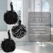 Buy 6 Pack Foamy Charcoal Bath Sponge Loofah - Exfoliating Body Wash Brushes - Buy Online on GoSupps.com