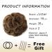 JJstar 2PCS Messy Bun Hair Pieces - Curly Fake Hair Buns for Women - High Heat Resistant Synthetic Fiber Scrunchies - Brunette/Ash Blonde - Buy Online on GoSupps.com