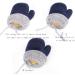 Infant Toddlers Lovely Mittens Winter Warm Cute Cartoon Gloves Dual Layers Plush Padded Knitted Gloves Mittens With Anti-Lost String for Baby Girls Boys 0-3 Years Old Royal Blue - Buy Online on GoSupps.com