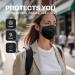 SURESAFE 10 Pack Black Mask - 5 Ply Face Mask Masks Disposable for Adult With Adjustable Ear Loops & Nose Bridge Dust Mask - Buy Online on GoSupps.com