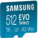Samsung EVO Select 512GB Micro SD Memory Card + Adapter | 130MB/s | Full HD, 4K UHD, UHS-I, U3, A2, V30 | Expand Storage for Android, Tablets, Nintendo Switch - Buy Online on GoSupps.com