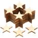 300 Pieces Wooden Stars Shape Unfinished Wood Stars Pieces Blank Wood Pieces Wooden Cutouts Ornaments for Craft Project and Christmas Party Wedding Decoration(1 Inch)