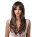 HAIRCUBE 23-Inch Long Brown Layered Synthetic Wig for Women with Highlights - Shop Internationally! - Buy Online on GoSupps.com