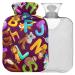 Naanle animal alphabet heat bottle with reference transparent bag hot water bottle 1 l hot water bottle for bed hand feet heat and cold therapy
