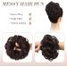 FESHFEN Messy Bun Hair Scrunchie in Black Cherry | Curly Wavy Synthetic Updo Piece for Women/Girls - 55g - Buy Online on GoSupps.com