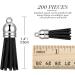 200 Pieces Black Faux Suede Leather Keychain Tassels - DIY Crafts Supplies - Buy Online on GoSupps.com