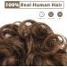 BARSDAR Curly Messy Bun Hairpiece Extension | 100% Human Hair | Medium Chestnut Brown | Wedding Hair Pieces for Women & Kids - Buy Online on GoSupps.com