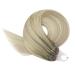 Buy Youngsee Microring Extensions - Real Hair Ombre 35cm | Micro Loop Extensions 1g/s | Ashblond & Platinum Blonde | 50g | Perfect for Women - Buy Online on GoSupps.com