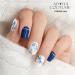 Buy Semi Cured Gel Nail Strips Kit | 30pcs UV Nail Stickers with UV Light | Blue White Glaze Gel Stickers for Perfect Nails - Buy Online on GoSupps.com