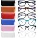 VIDEBLA Reading Glasses 6 Pack Blue Light Blocking Computer Readers for Women Men Anti UV Glare Eyeglasses with Leather Case 1-(6glasses 6 Holster) 2.25 x