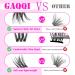 GAQQI Lash Clusters - 110 Wispy Volume Eyelash Extensions 10-14mm | Fluffy 3D Individual Lashes with Soft Thin Band - Buy Online on GoSupps.com