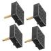 SHERCHPRY 2 Pairs Square High Heels Nails Heel Tips for Repairing Shoe Heel Tips Pin for Shoe Repair Heel Caps Black 1.80X1.70X1.70CM