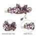 Buankoxy Women's Vintage Crystal Butterfly Hair Clip in Purple - Chic Beauty Tool - Buy Online on GoSupps.com