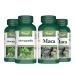 VORST Ashwagandha 1000mg 60 Capsules and Maca 500mg 90 Vegan Tablets | Combo Bundle 2 x 2 Bottles