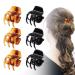 6 Pieces Hair Claw Clips Medium Size Hair Clamp 1.3 Inch Hair Jaw Clip for Women Girls Thick or Medium Hair(Black and Brown)