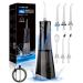 Water Flossers - Portable 300ML Larger Tank Waterflosser IPX7 Waterproof Floss for Home Travel 5 Modes 6 Flossing Tips Black