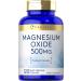 Carlyle Magnesium Oxide 500mg | 120 Capsules | Premium Quality | Non-GMO and Gluten Free Supplement