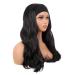 MapofBeauty 24 Synthetic Curly Hair Headband Wig - Long Heat Resistant Style (Black) - Buy Online on GoSupps.com